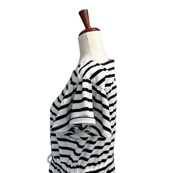 Kate Spade New York Medium Stripe Drop Shoulder Dress Women's Midi Summer Preppy - Picture 5 of 10